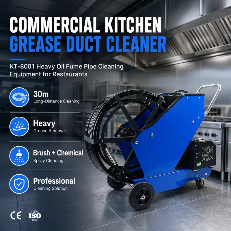 Heavy Equipment In Kitchen - Commercial Kitchen Grease Duct Cleaner KT-8001