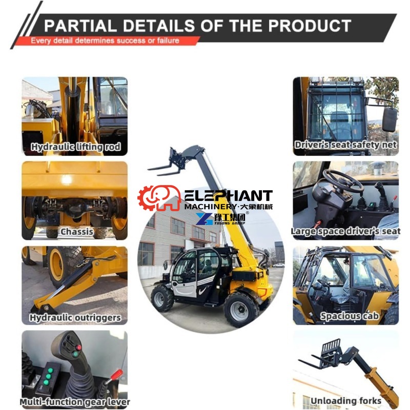4 Ton 14m Telehandler Forklift - Telescopic Handler Boom review and price